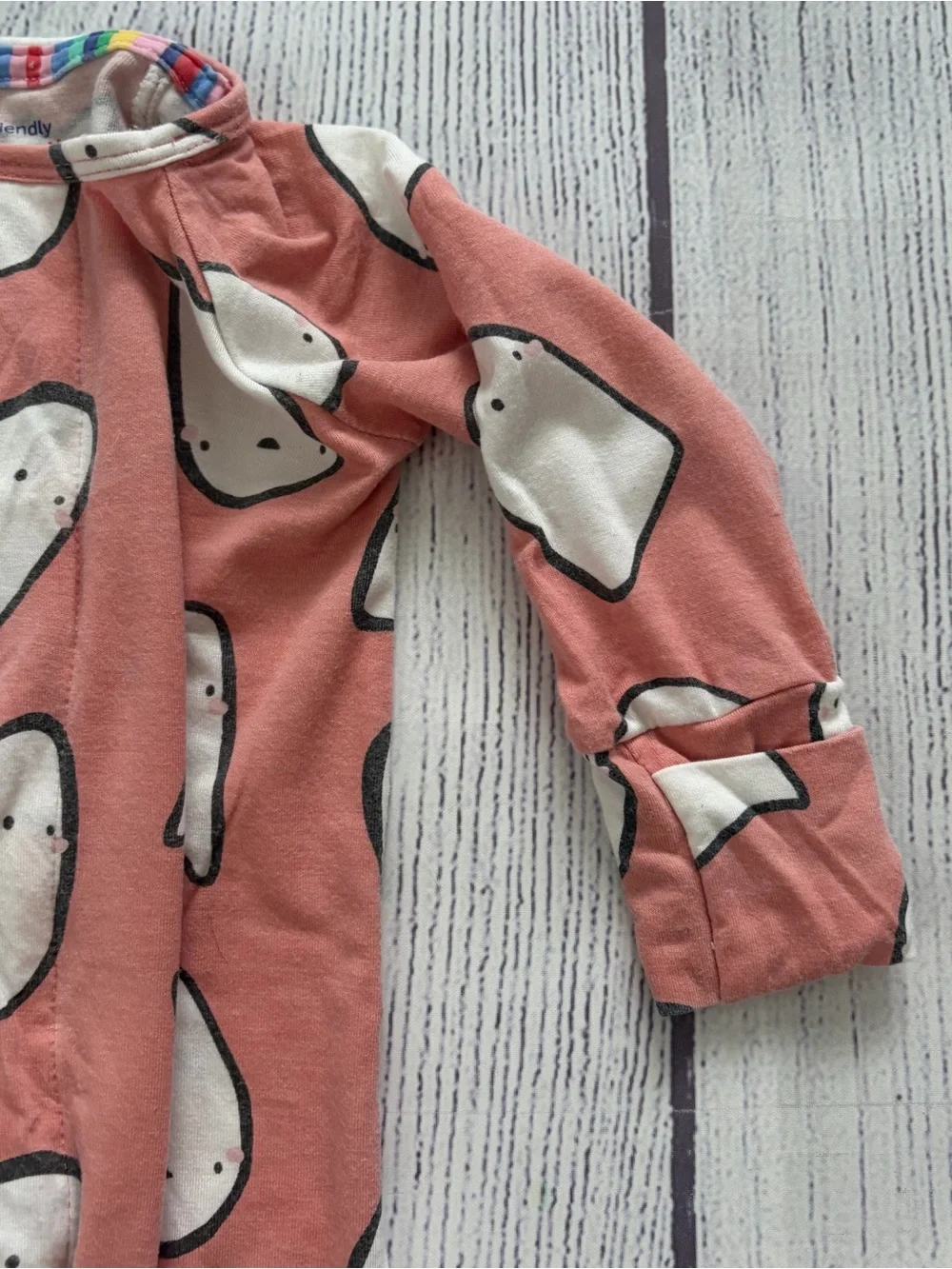Magnetic Me Kids Modal Pink Ghost Print One-Piece Romper Size 0-3 months